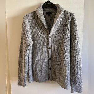 Banana Republic Supima Shawl Cardigan Sweater - Gray - Men’s Medium (M)
